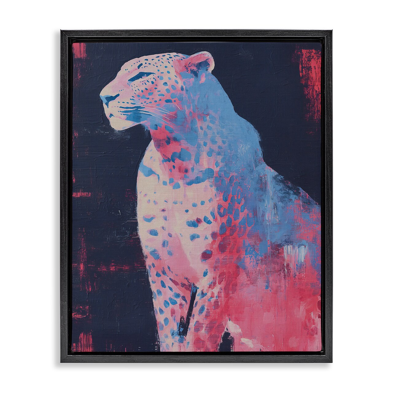 Stupell Industries Predator Pride Leopard Floating Frame, design by Svetlana Aleynikova